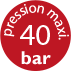 Pression maxi. 40 bar